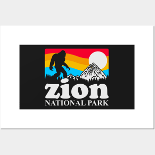 Mount Zion National Park, Sasquatch Mount Zion Yeti Yowi Merch Retro Posters and Art